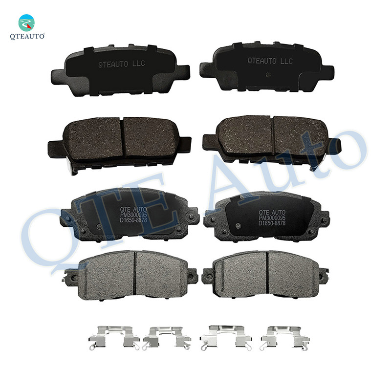 Set of 8 Front-Rear Ceramic Brake Pad Kit For 2015-2017 Nissan Leaf