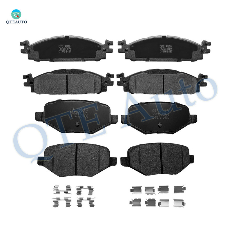 Set of 8 Front-Rear Ceramic Brake Pad Kit For 2010-2019 Ford Taurus