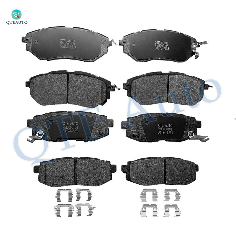 Set of 8 Front-Rear Ceramic Brake Pad Kit For 2008-2012 Subaru Tribeca
