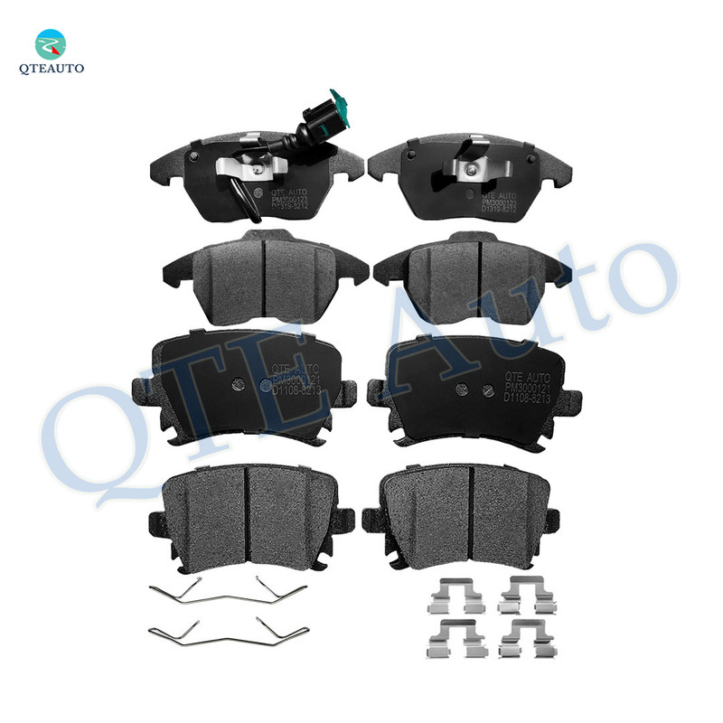 Set of 8 Front-Rear Ceramic Brake Pad Kit For 2009 Audi A3 Quattro Base