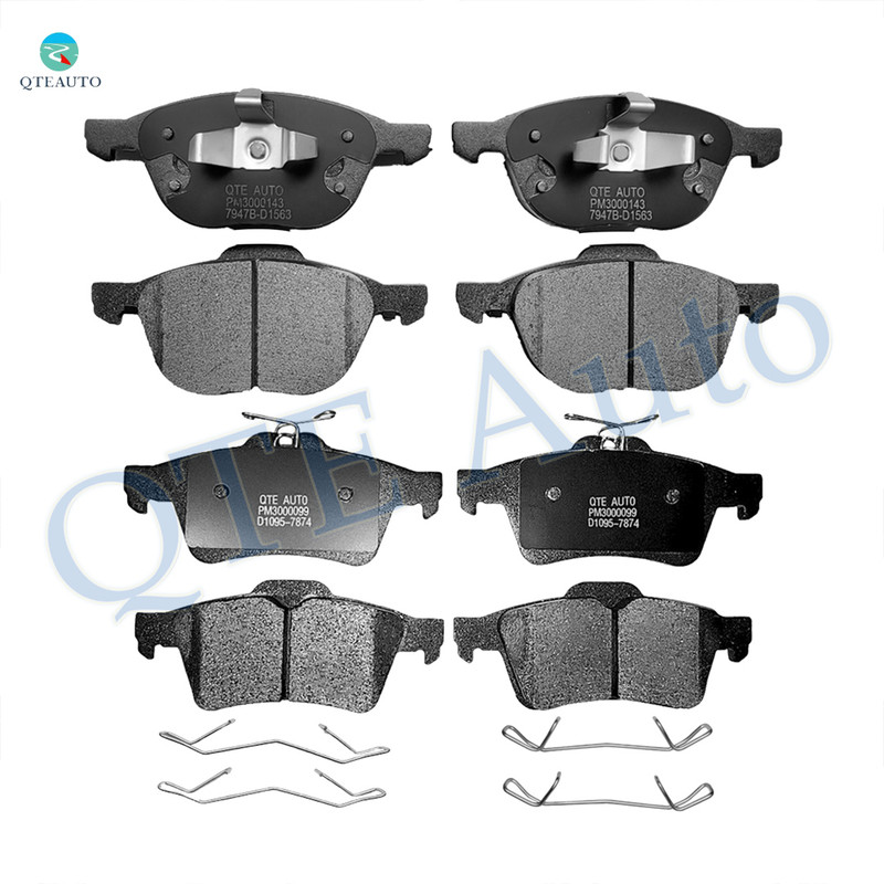 Set of 8 Front-Rear Ceramic Brake Pad Kit For 2012-2018 Ford Focus D1095 7874