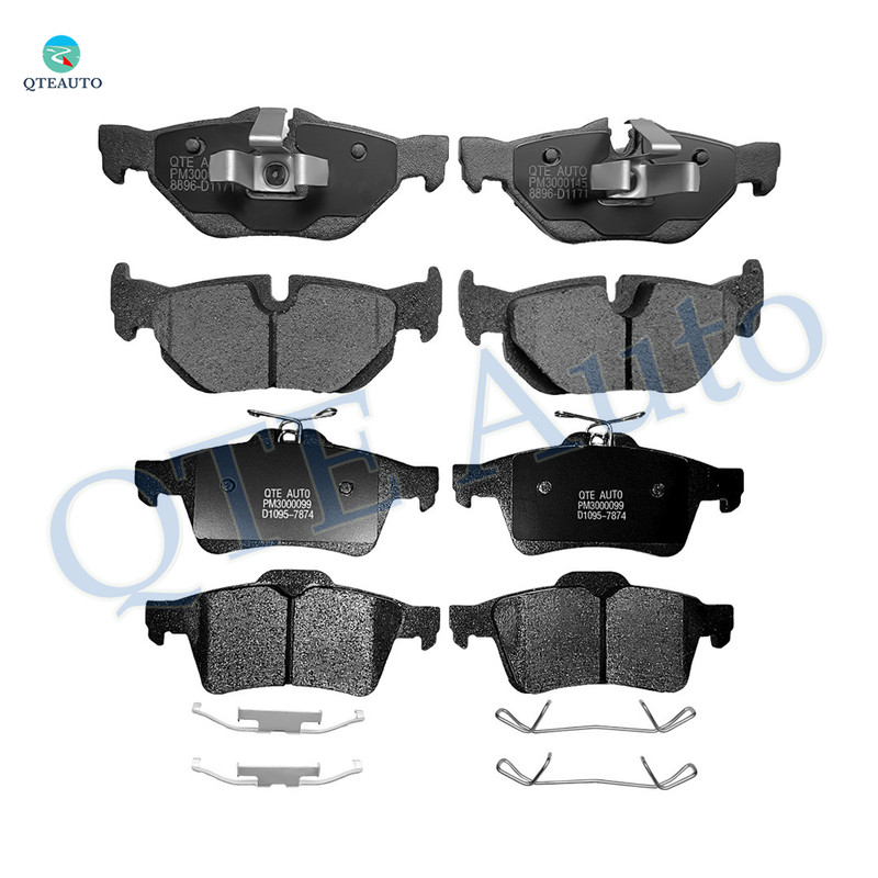 Set of 8 Front-Rear Ceramic Brake Pad Kit For 2015-2018 Ford Focus D1095 7874