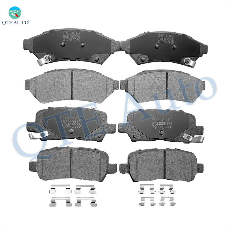 Set 8 Front-Rear Ceramic Brake Pad Kit For 2005-2008 Pontiac Grand Prix V6 3.8L