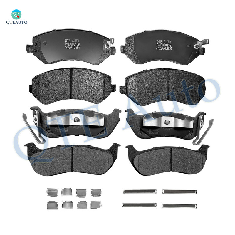Set of 8 Front-Rear Ceramic Brake Pad Kit For 2002-2006 Jeep Liberty