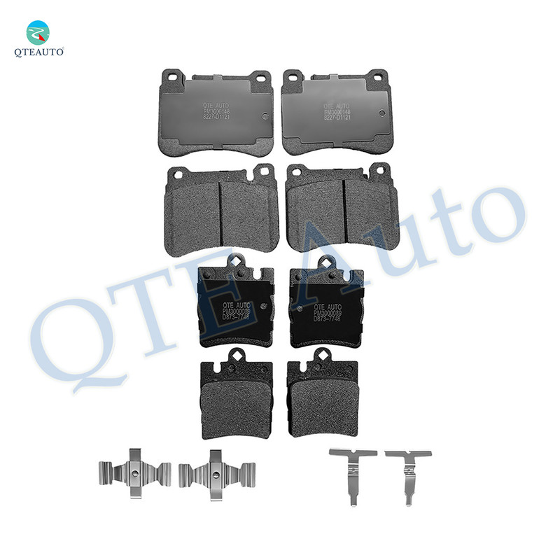 Set of 8 Front-Rear Ceramic Brake Pad Kit For 2001-2005 Mercedes-Benz C320 With Sport