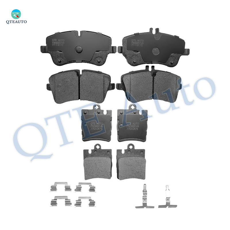 Set of 8 Front-Rear Ceramic Brake Pad Kit For 2001-2005 Mercedes-Benz C320 without Sport Package