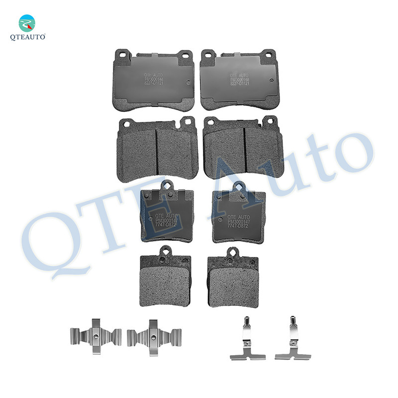 Set of 8 Front-Rear Ceramic Brake Pad Kit For 2006-2008 Mercedes-Benz SLK280 w/ Sport Package