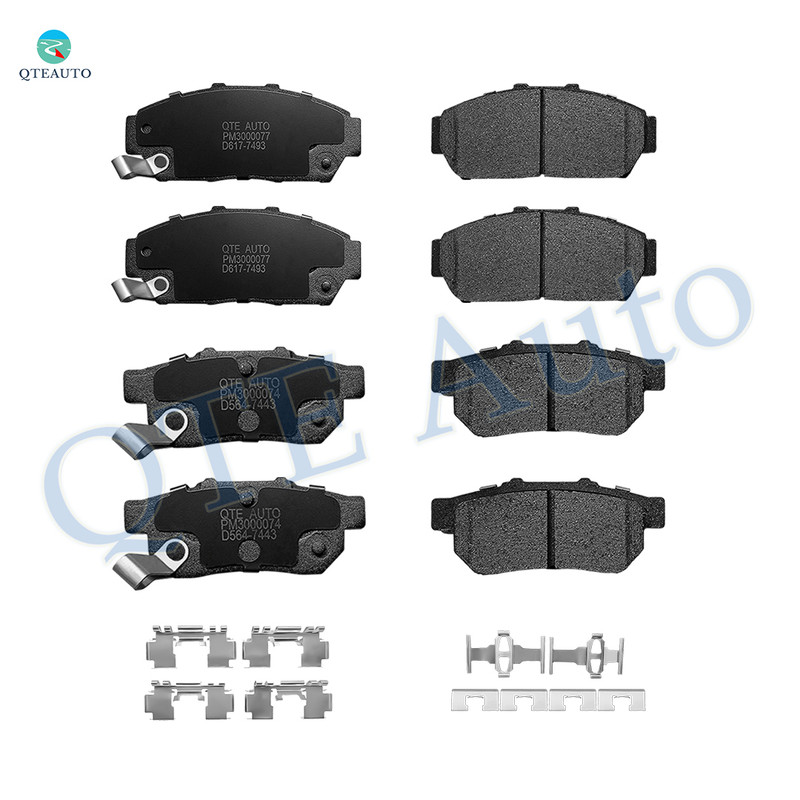 Set of 8 Front-Rear Ceramic Brake Pad Kit For 1994 1995 Honda Civic SI, LX, EX