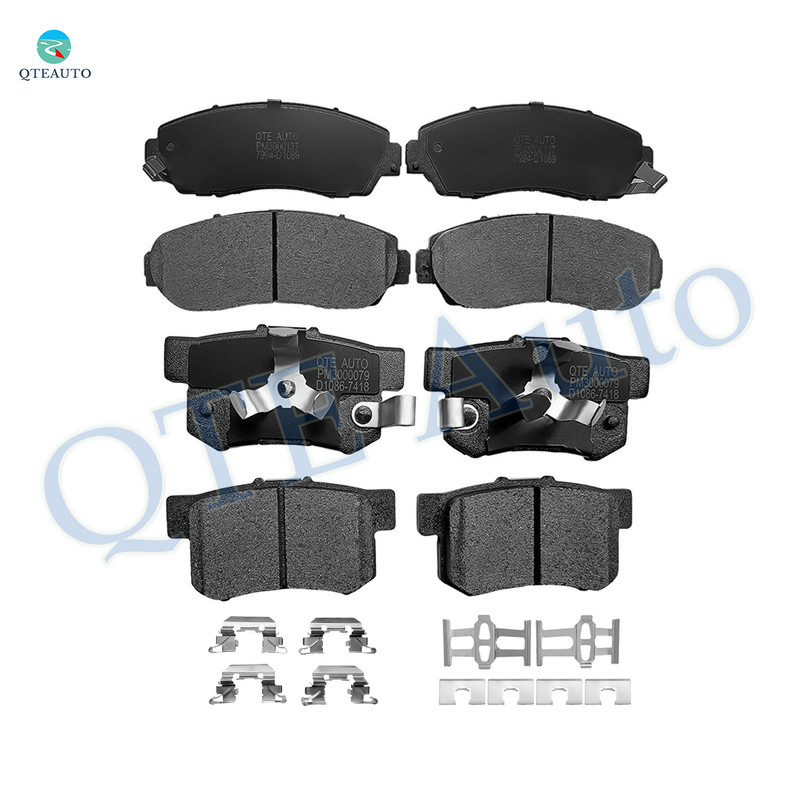 Set of 8 Front-Rear Ceramic Brake Pad Kit For 2010 2011 Honda Accord Crosstour FWD Set of 8 Front-Rear Ceramic Brake Pad Kit For 2010 2011 Honda Accord Crosstour FWD