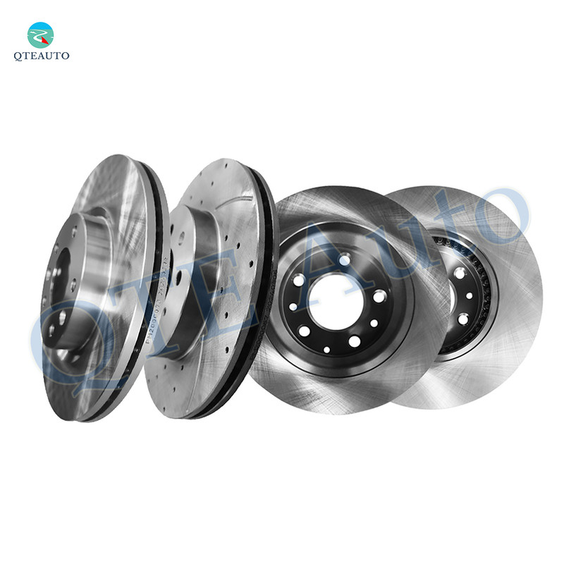 Set of 4 Front 299mm-Rear 280mm Brake Disc Rotors For 2007-2012 Lincoln MKZ