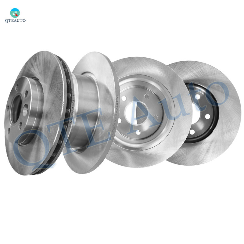 Set of 4 Front-Rear Brake Disc Rotors For 2013-2018 Ford C-MAX