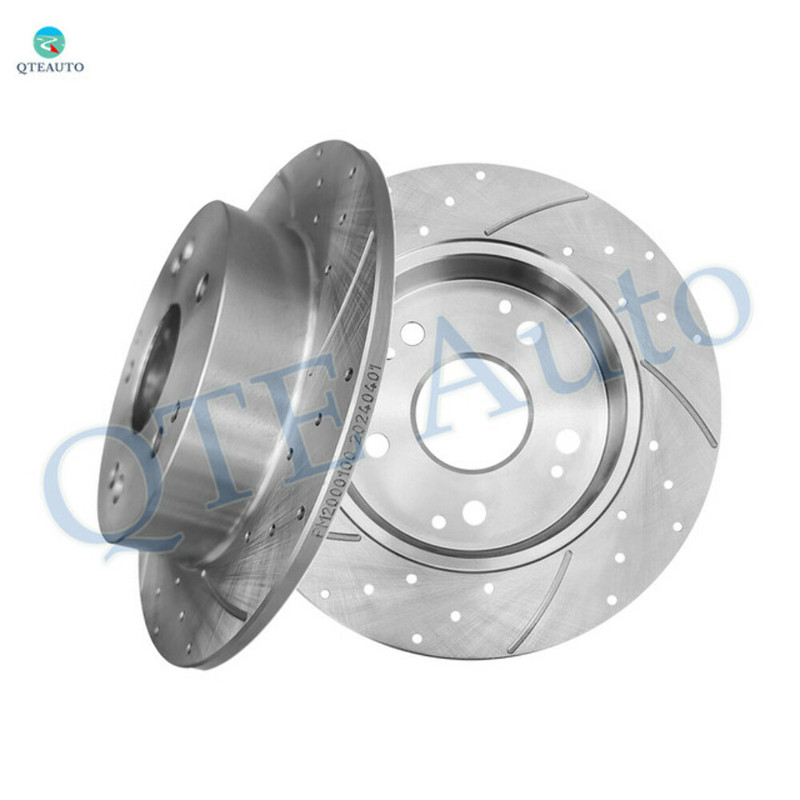 Rear Drilled Slotted Brake Disc Rotors For 2002-2006 Acura RSX
