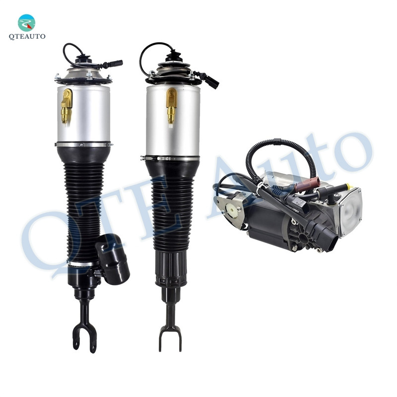 Set of 3 Air Suspension Compressor Pump-Front Air Suspension Spring Strut For 2003-2018 Bentley Continental