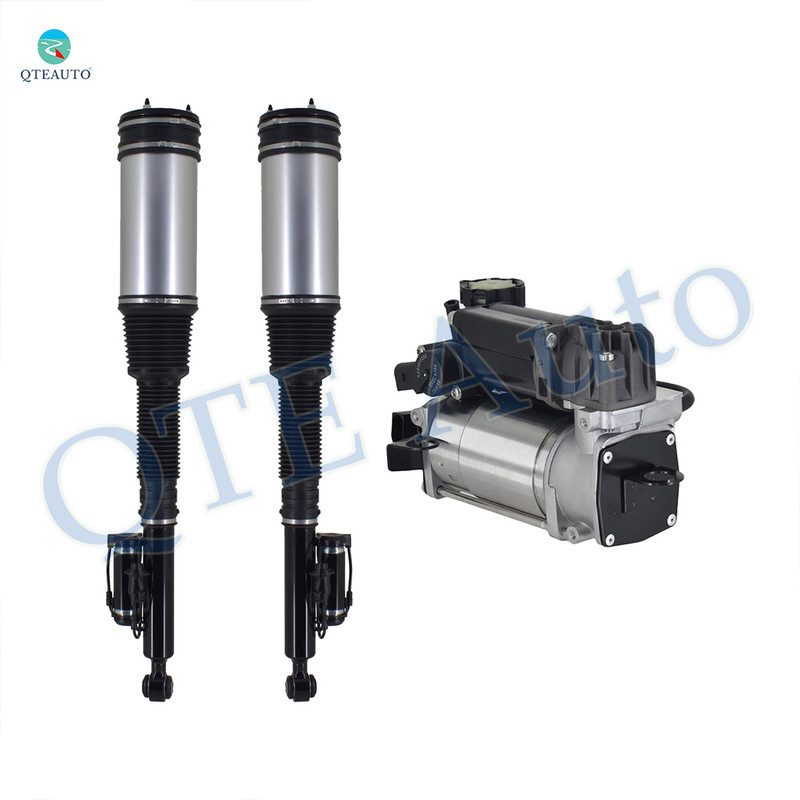 Set of 3 Air Suspension Compressor Pump-Rear Air Airmatic Suspension Spring Strut For 2000-2006 Mercedes-Benz S500 w/o ABC