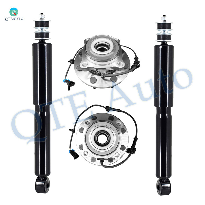 Set of 4 Front Wheel Hub Bearing Assembly-Shock Absorber For 2001-2003 GMC Sierra 3500