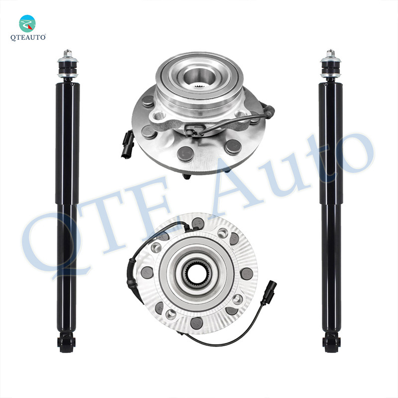 Set of 4 Front Wheel Hub Bearing Assembly-Shock Absorber For 2006-2008 Dodge RAM 3500