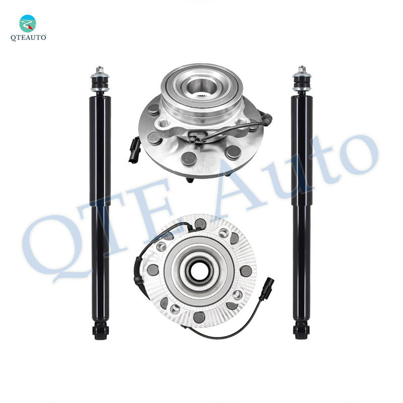 Set of 4 Front Wheel Hub Bearing Assembly-Shock Absorber For 2006-2008 Dodge RAM 3500 4WD
