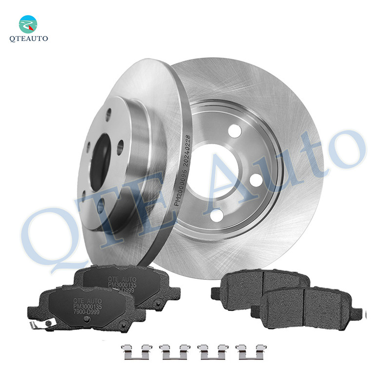 Set of 6 Rear Brake Disc Rotors 270mm-Ceramic Brake Pad Kit For 2011-2013 Chevrolet Impala