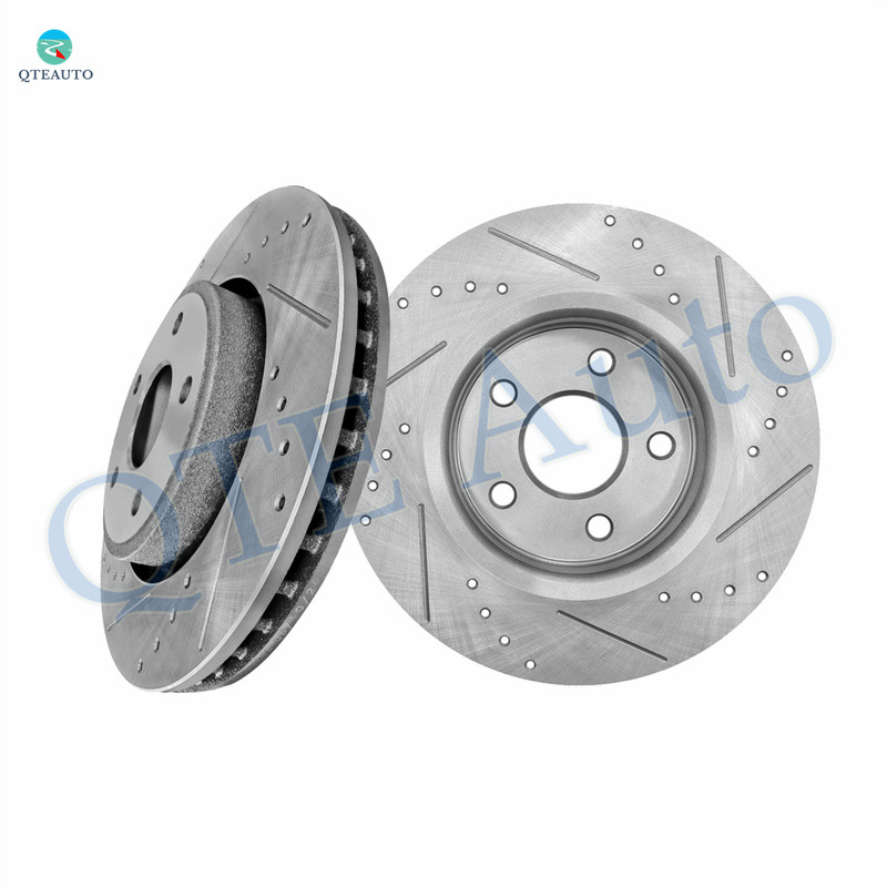 Front Drilled Slotted Brake Disc Rotors 328mm For 2006-2010 Jeep Commander
