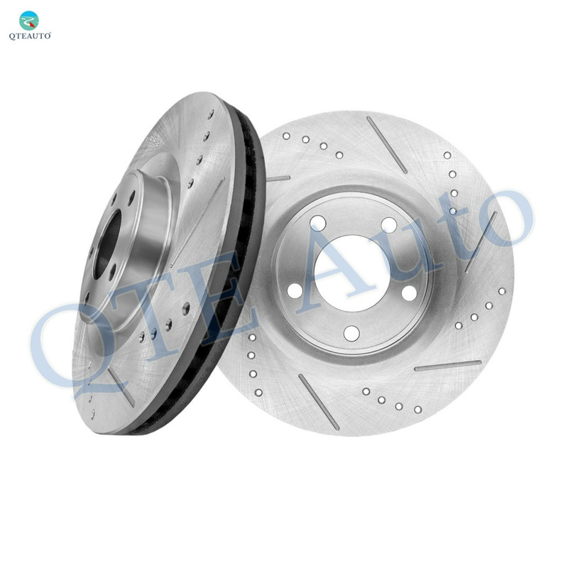 Front Drilled Slotted Brake Disc Rotors 320mm For 2007-2015 Lincoln MKX