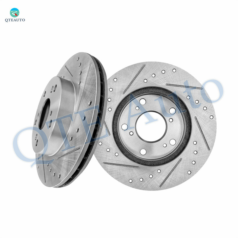 Front Drilled Slotted Brake Disc Rotors 262mm For 2002-2006 Acura RSX Base