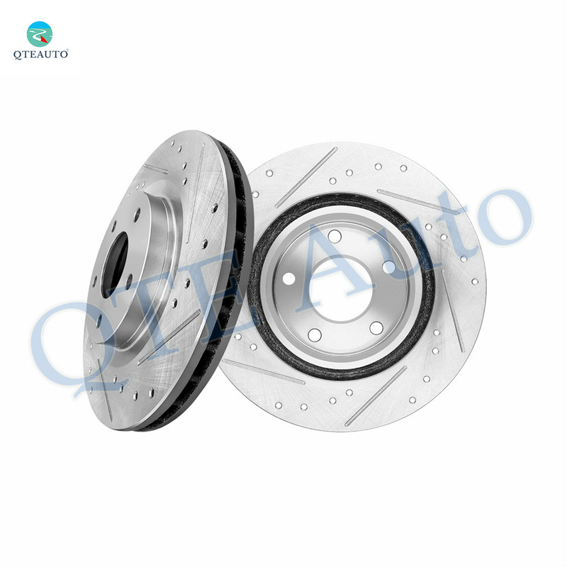 Front Drilled Slotted Brake Disc Rotors 294mm For 2007-2012 Dodge Caliber