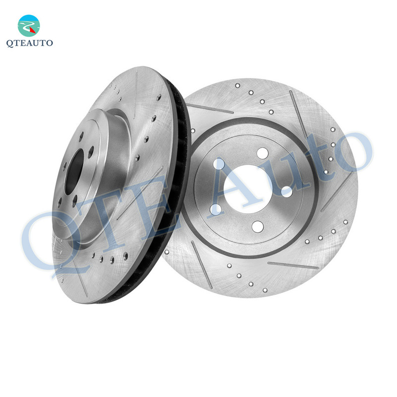 Front Drilled Slotted Brake Disc Rotors 345mm For 2005-2021 Chrysler 300