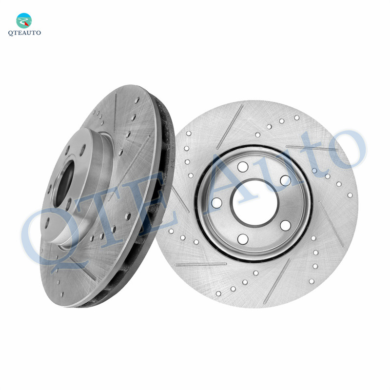 Front Drilled Slotted Brake Disc Rotors 278mm For 2013-2018 Ford C-Max