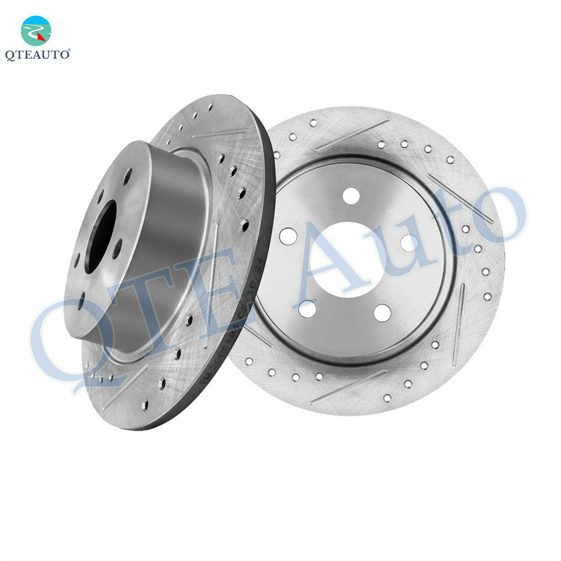 Rear Drilled Slotted Brake Disc Rotors 280mm For 2014-2018 Ford Transit Connect