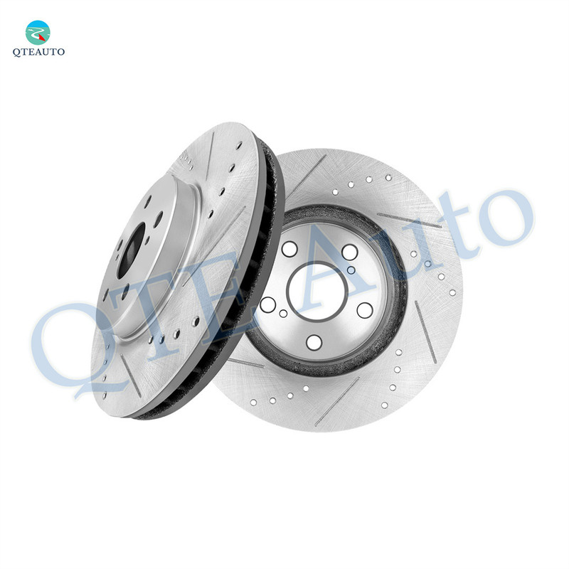 Front Drilled Slotted Brake Disc Rotors 269mm For 2004-2008 Toyota Solara