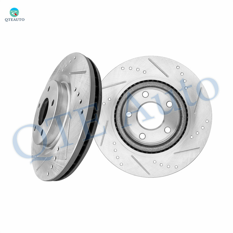 Front Drilled Slotted Brake Disc Rotors 296mm For 2011-2017 Nissan Juke