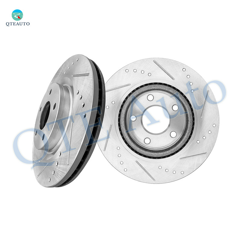 Front Drilled Slotted Brake Disc Rotors 296mm For 2011-2017 Nissan Juke