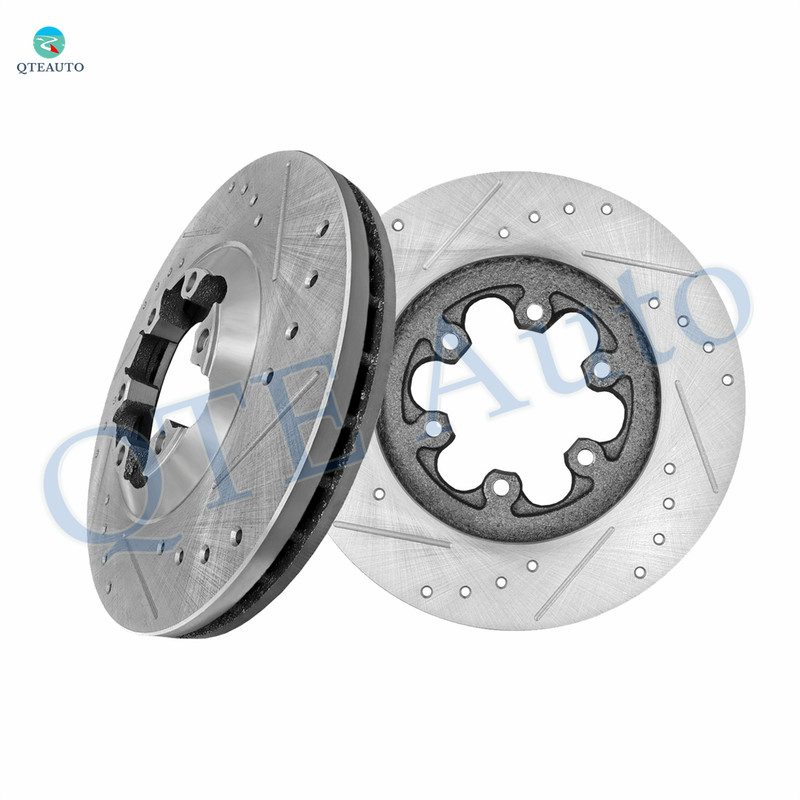 Front Drilled Slotted Brake Disc Rotors 280mm For 2004-2008 GMC Canyon