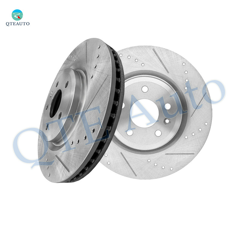 Front Drilled Slotted Brake Disc Rotors 325mm For 2011-2019 Ford Explorer