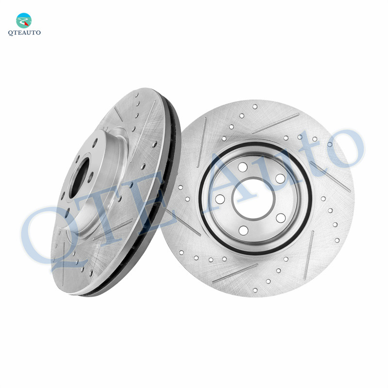 Front Drilled Slotted Brake Disc Rotors For 2014-2018 Ford Transit Connect