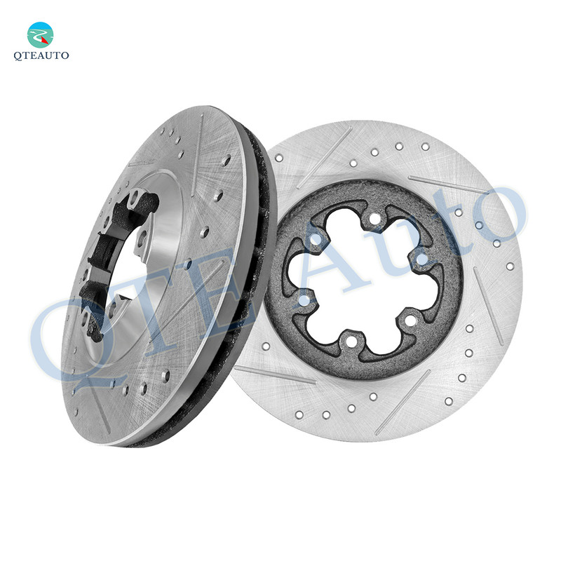 Front Drilled Slotted Brake Disc Rotors 280mm For 2006 Isuzu I-350 Base