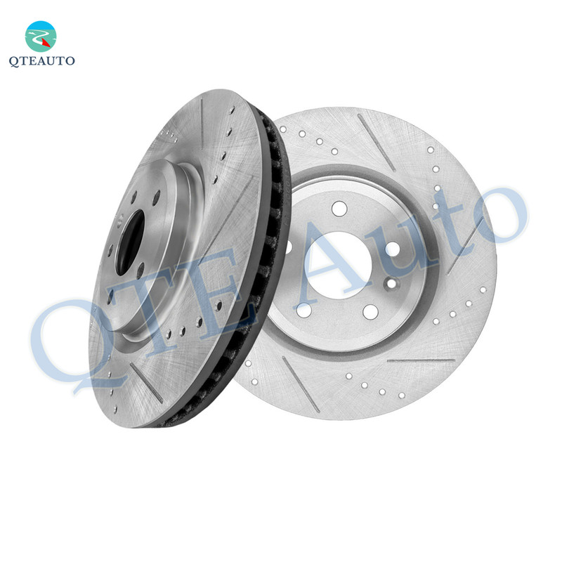 Front Drilled Slotted Brake Disc Rotors 325mm For 2008 2011-2013 Ford F-350 Super Duty