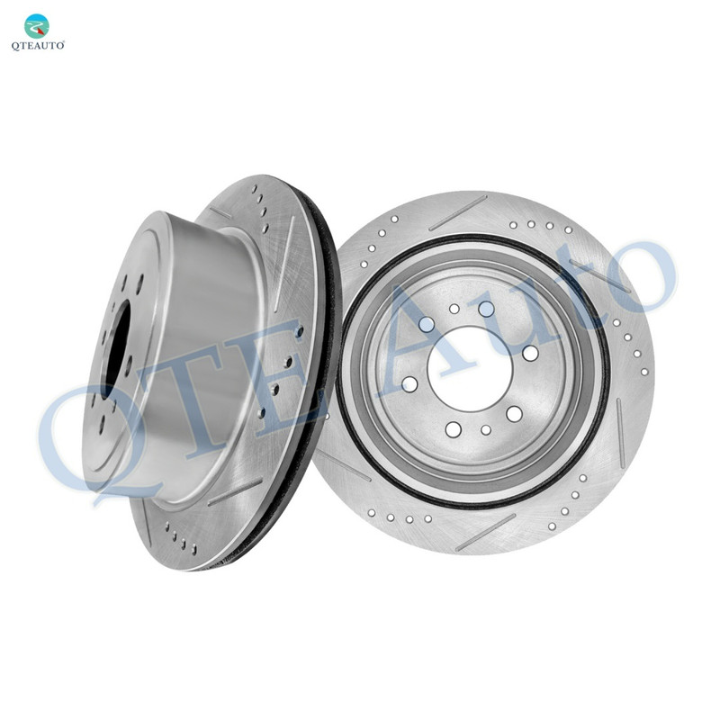 Rear Drilled Slotted Brake Disc Rotors 348mm For 2011 Ford F-150