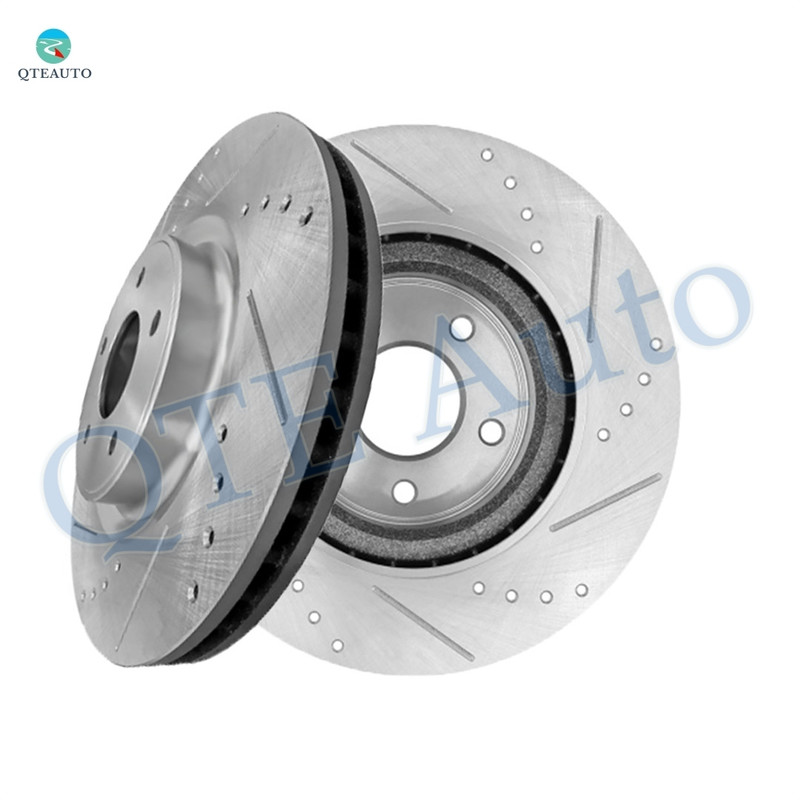 Front Drilled Slotted Brake Disc Rotors 320mm For 2015-2020 Nissan Pathfinder
