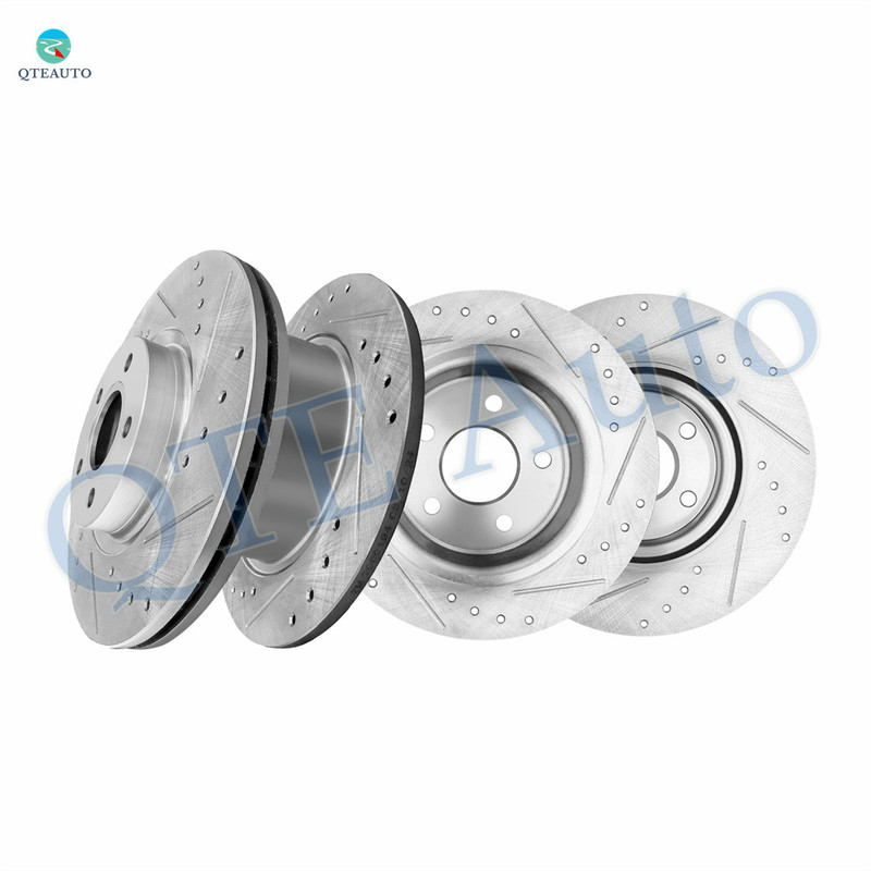 Set of 4 Front-Rear Drilled Slotted Brake Disc Rotors 280mm For 2014-2018 Ford Transit Connect