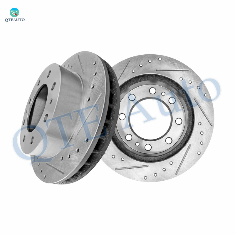 Front Drilled Slotted Brake Disc Rotors 325mm For 2007 GMC Sierra 1500 HD Classic