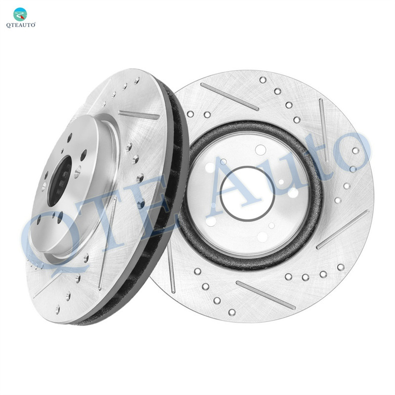 Front Drilled Slotted Brake Disc Rotors 296mm For 2012-2015 Honda Crosstour