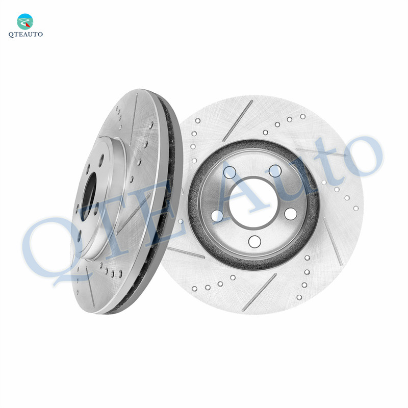 Front Drilled Slotted Brake Disc Rotors 305.2mm For 2003-2011 Mercury Grand Marquis