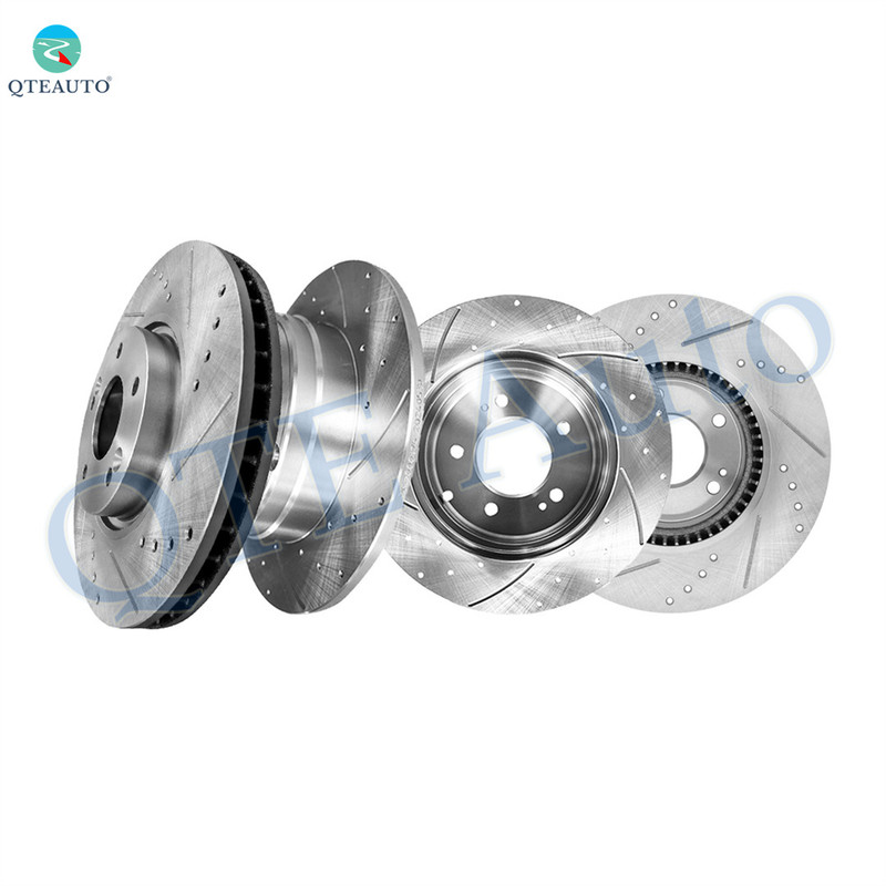 Set of 4 Front 300mm-Rear 284mm Drilled Slotted Brake Disc Rotors For 2011-2016 KIA Optima