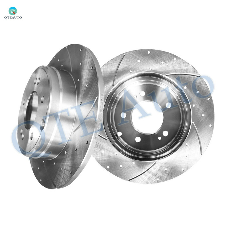 Rear Drilled Slotted Brake Disc Rotors 284mm For 2010-2017 Hyundai Azera