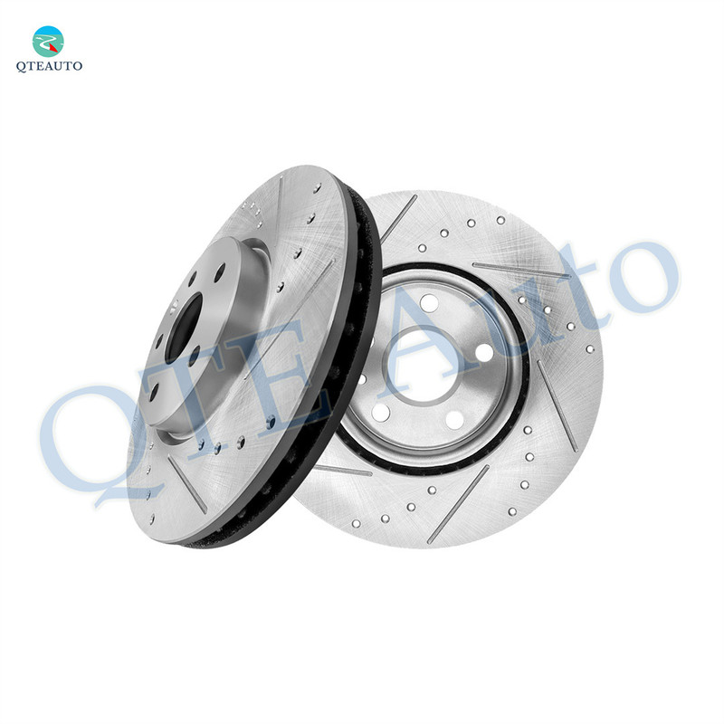 Front Drilled Slotted Brake Disc Rotors 321mm For 2011-2017 Buick Regal