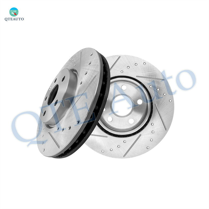Front Drilled Slotted Brake Disc Rotors 321mm For 2010-2017 GMC Terrain