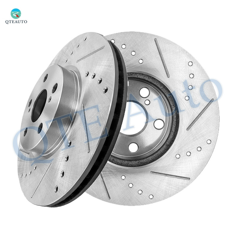 Front Drilled Slotted Brake Disc Rotors 275mm For 2009-2019 Toyota Corolla
