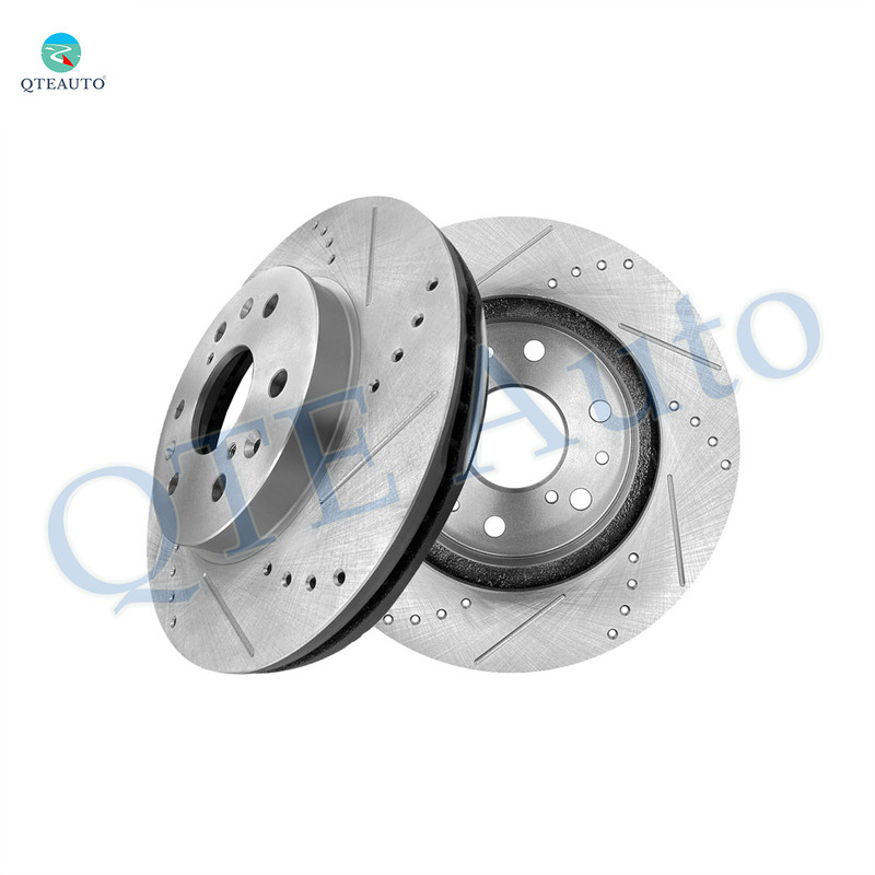 Front Drilled Slotted Brake Rotors 330mm For 2010-2013 Chevrolet Silverado 1500