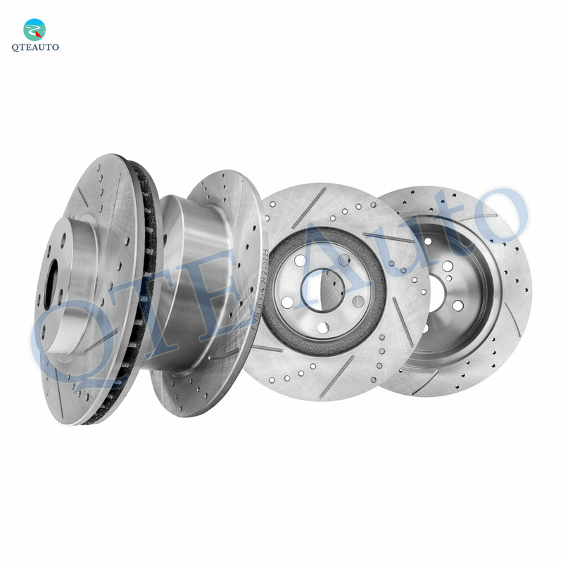 Set of 4 Front 275mm-Rear 269mm Drilled Slotted Brake Disc Rotors For 2005-2010 Scion TC